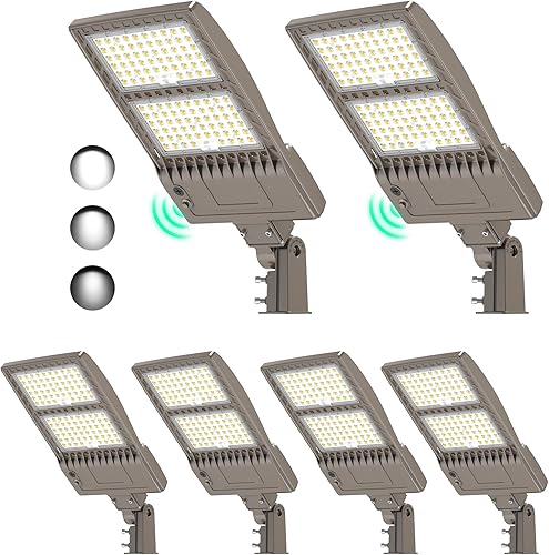 Miniatura 17 de Luz LED de Poste para Estacionamiento de 480V 320W con Montaje de Ajuste Deslizante, Luces LED Tipo Caja UL DLC Certificadas 44800LM 5000K Luces