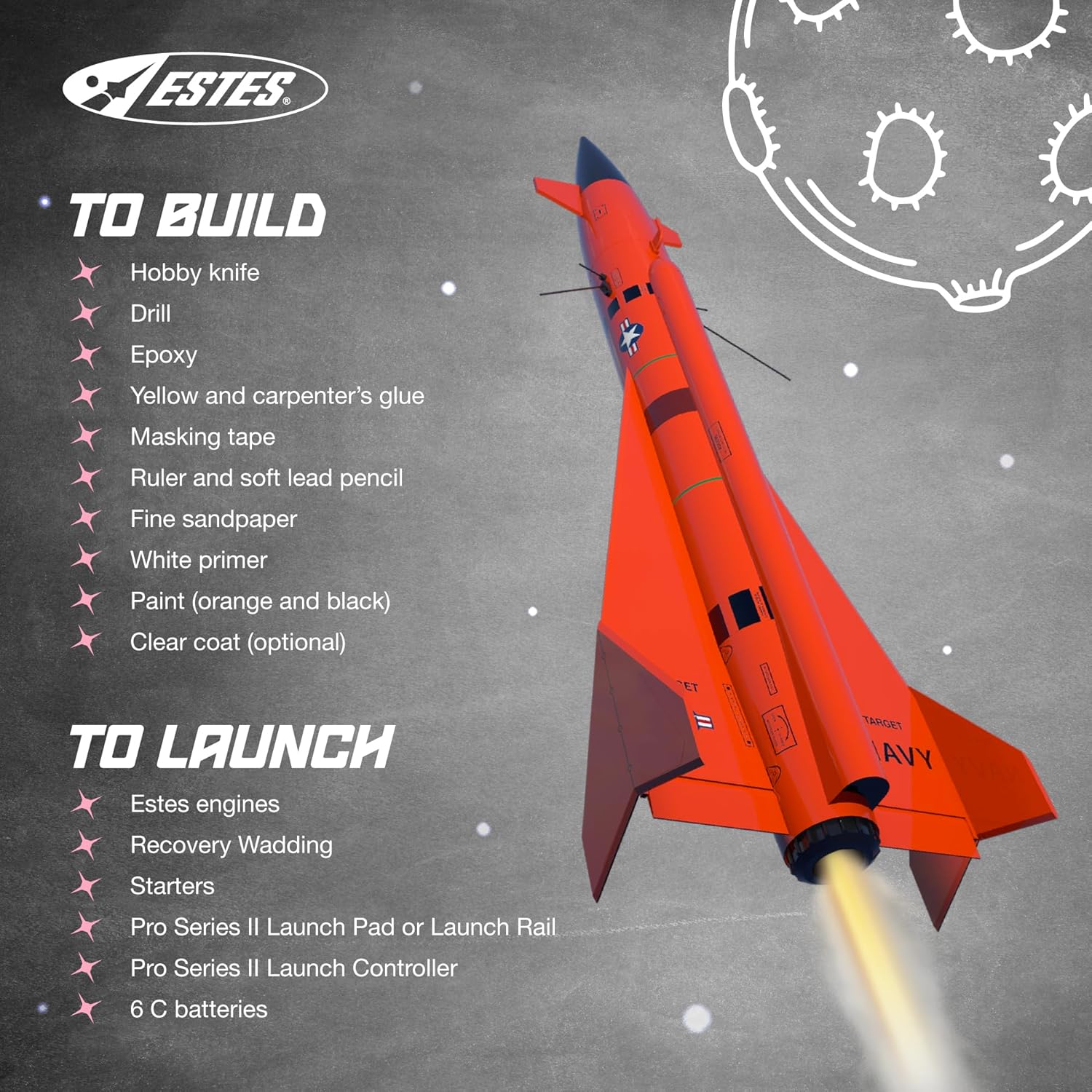 Estes 9731 Jayhawk Pro Series II Rocket-Building Kit, Expert Flying-Rocket-Model Kit for Ages 18+