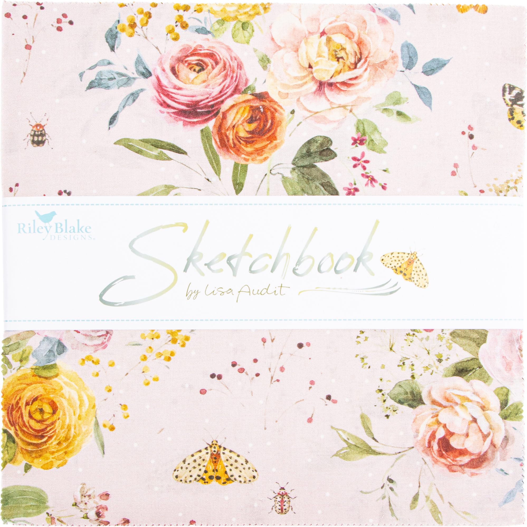 Lisa Audit Sketchbook 10" Stacker 42 10-inch Squares Layer Cake Riley Blake Designs 10-17520-42