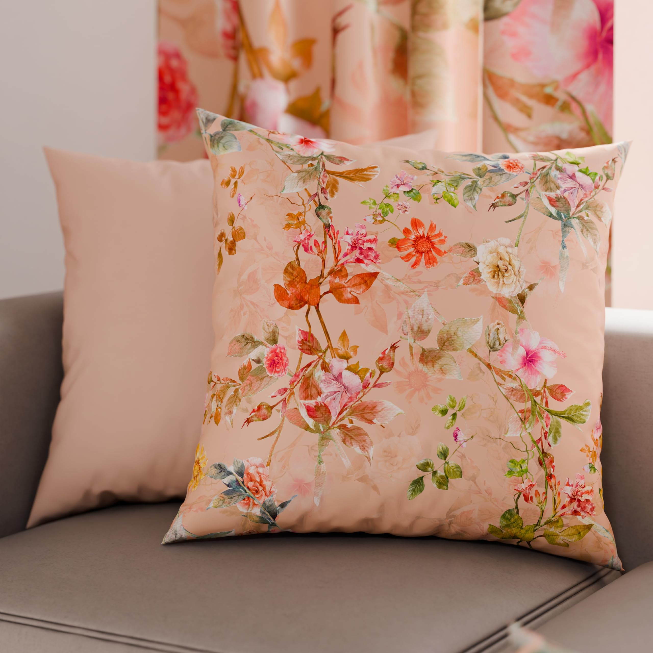 PETTI Artigiani Italiani - Coppia di Federe Cuscino 80x80 cm in Microfibra, Cuscini Arredo Camera da Letto, Divano, Salotto, Set 2 Fodere Copricuscino, Federa Spring Cipria, 100% Made in Italy