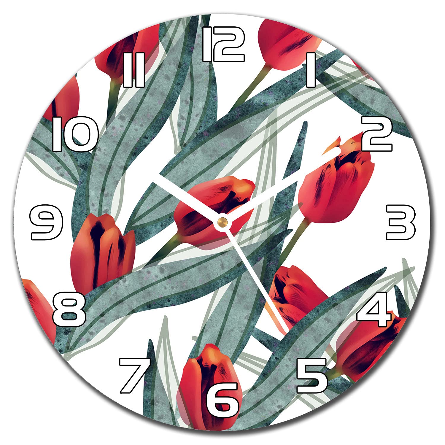 Horloge en verre 30 cm lisible et moderne pour égayer votre cuisine sombre