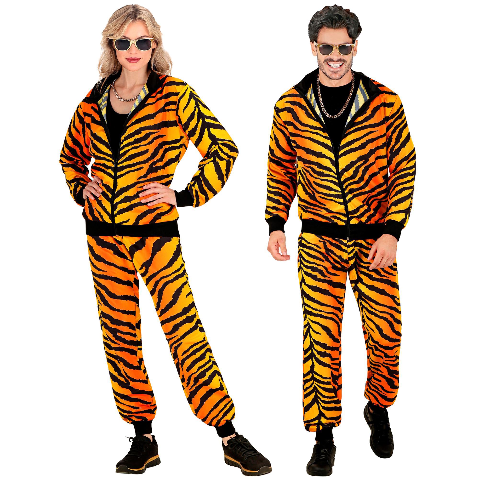 W WIDMANN MILANO Party Fashion - Costume Tracksuit, Animal Pattern, 80s Outfit, Jogging Suit for Carnival & Party