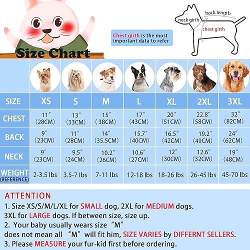 Miniatura 6 de XPUDAC Pijama de 4 piezas para perros pequeños, ropa para cachorros, trajes para perritos, camisas de Navidad, pijamas para mascotas y gatos, XXL