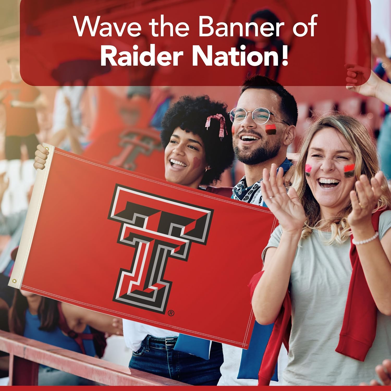 Texas Tech Red Raiders College Sports Printed Flag - NCAA Licensed - Nylon - School Banner (Red, Black, White) (2' x 3') - Image 6