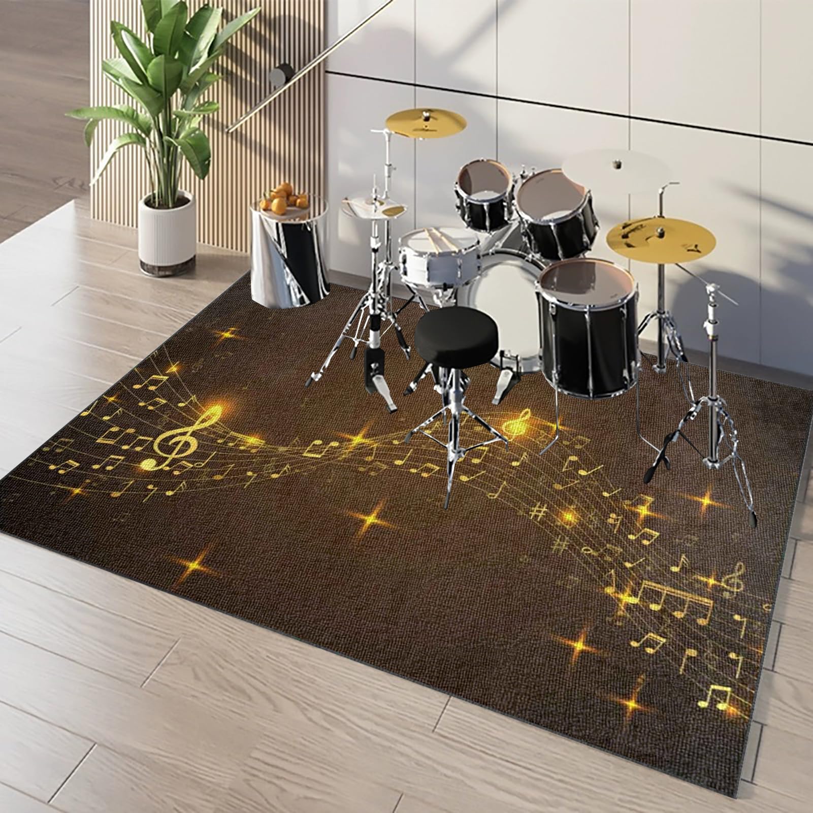 Tappeto Per Batteria 120x80 Cm Antiscivolo E Insonorizzato - Per Batterie Acustiche Ed Elettroniche