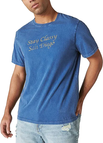 Lucky Brand Men's Anchorman Graphic Tee