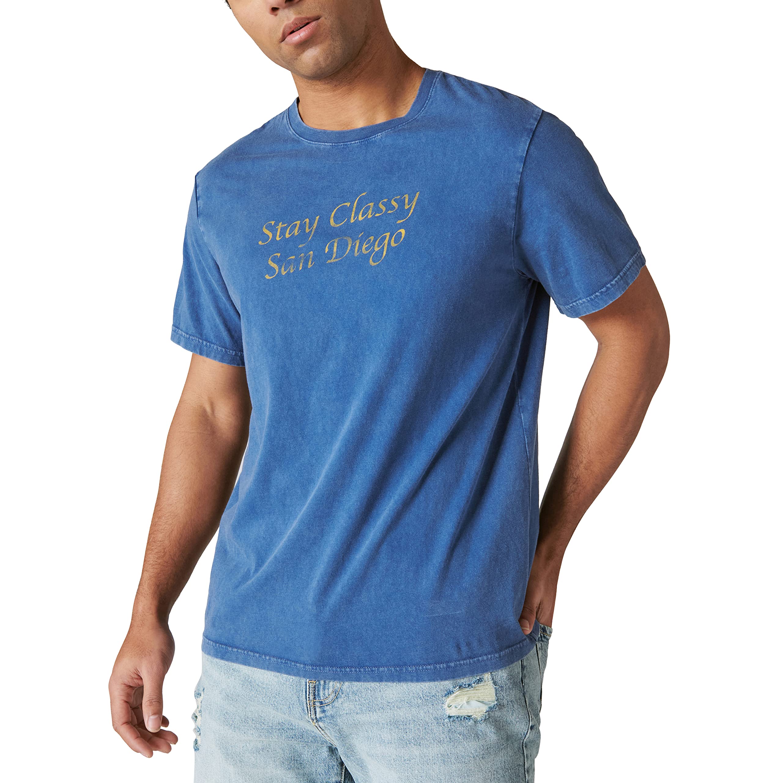 Lucky Brand Men's Anchorman Graphic Tee