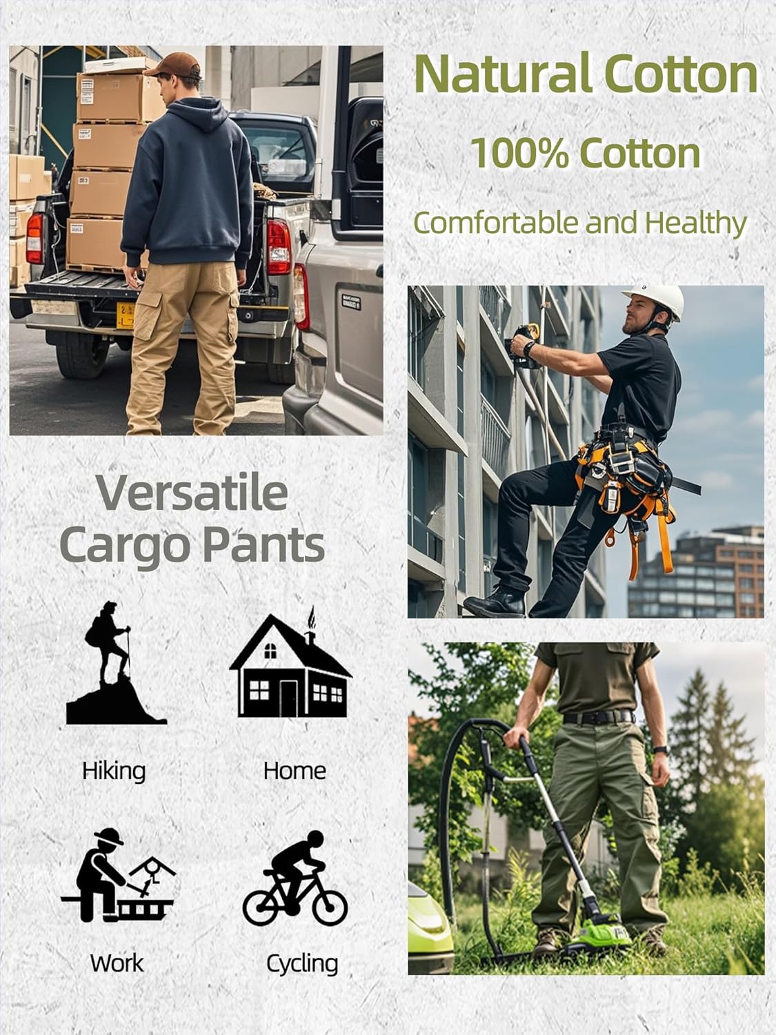 AKARMY Men's Camo Cargo Work Pants Cotton Military Army Casual Tactical Combat Pants with Multi Pockets - Image 7