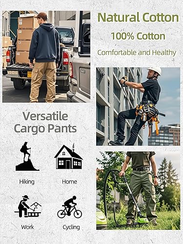 Miniatura 6 de AKARMY - Pantalones cargo de camuflaje para hombre, de algodón, militares, de la armada, de trabajo, tácticos, de combate, informales, con 8