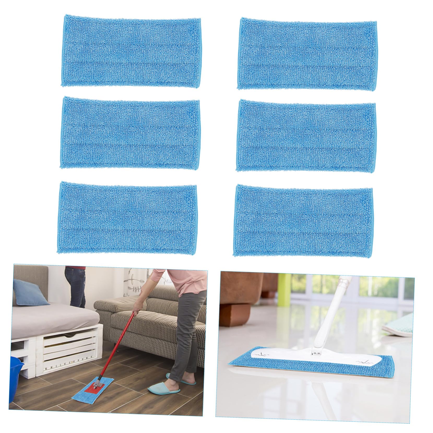 Didiseaon 6pcs Mop Replacement Cloth Mop Cleaner Mop Cloth Sponge Mop Replacement Pads Steam Mop Steam Cleaner for House Reusable Floor Replacement Head Fiber