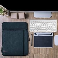 Vista 9 de MoKo estuche con bolsillos para tablet de 12.9 pulgadas, para iPad Pro 2021/2020/2018/2017/2015 de 12.9 pulgadas, Surface Laptop Go de 12.4 pulgadas