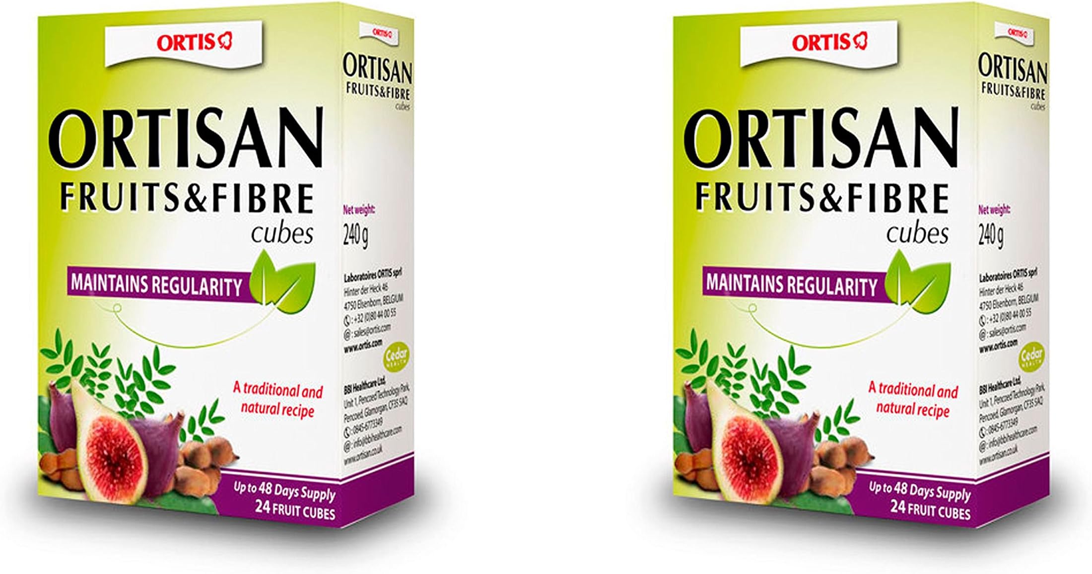 (2 Pack) - Ortisan Ortisan Fruit & Fibre Cubes | 12s | 2 Pack - Super Saver - Save Money