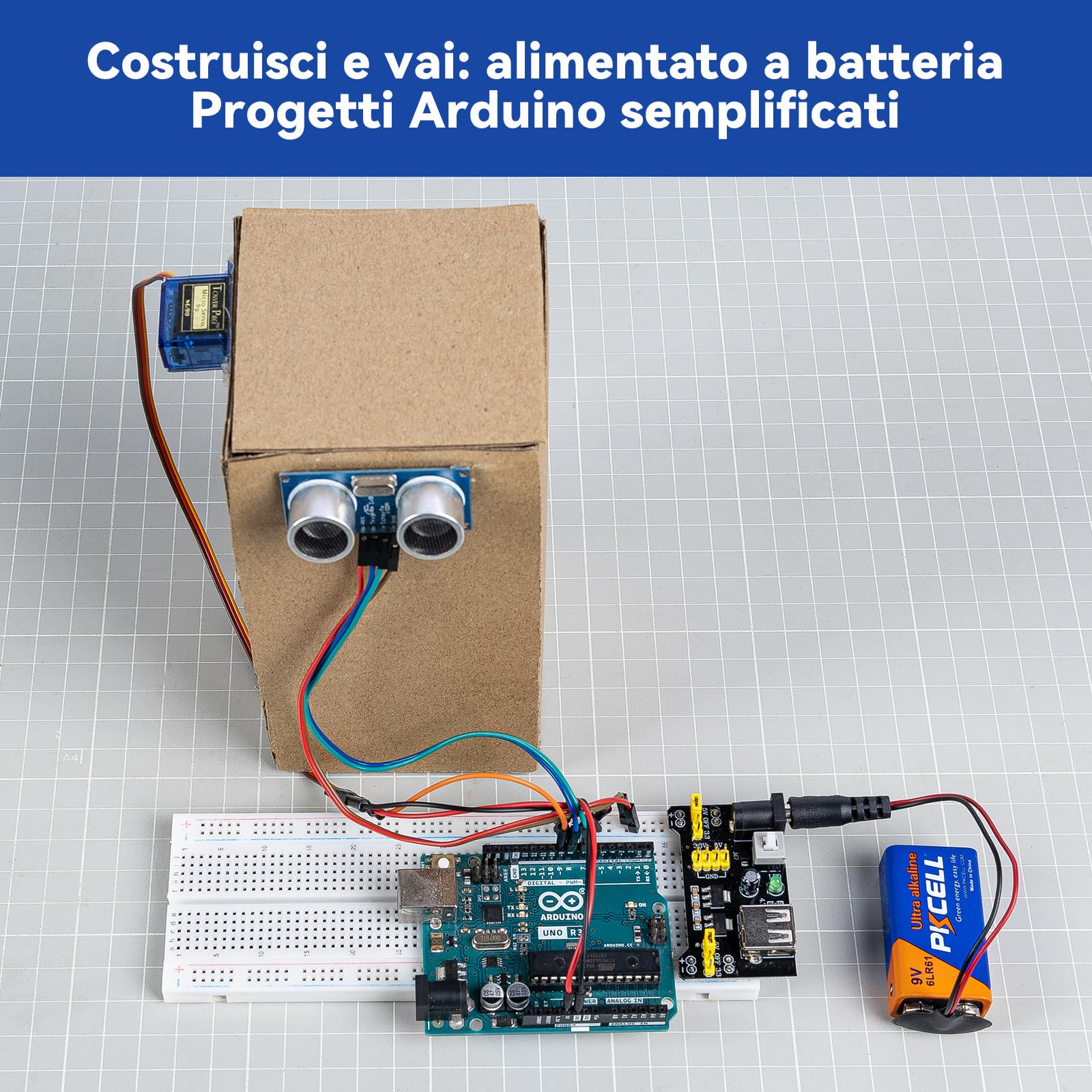 SunFounder Inventor Lab Starter Kit con Arduino Uno R3 REV3 Scheda Multimetro Base per Avanzare 34 Progetti RAB Supporto Breadboard HCSR-04 Sensore 1602 LCD Servomotore