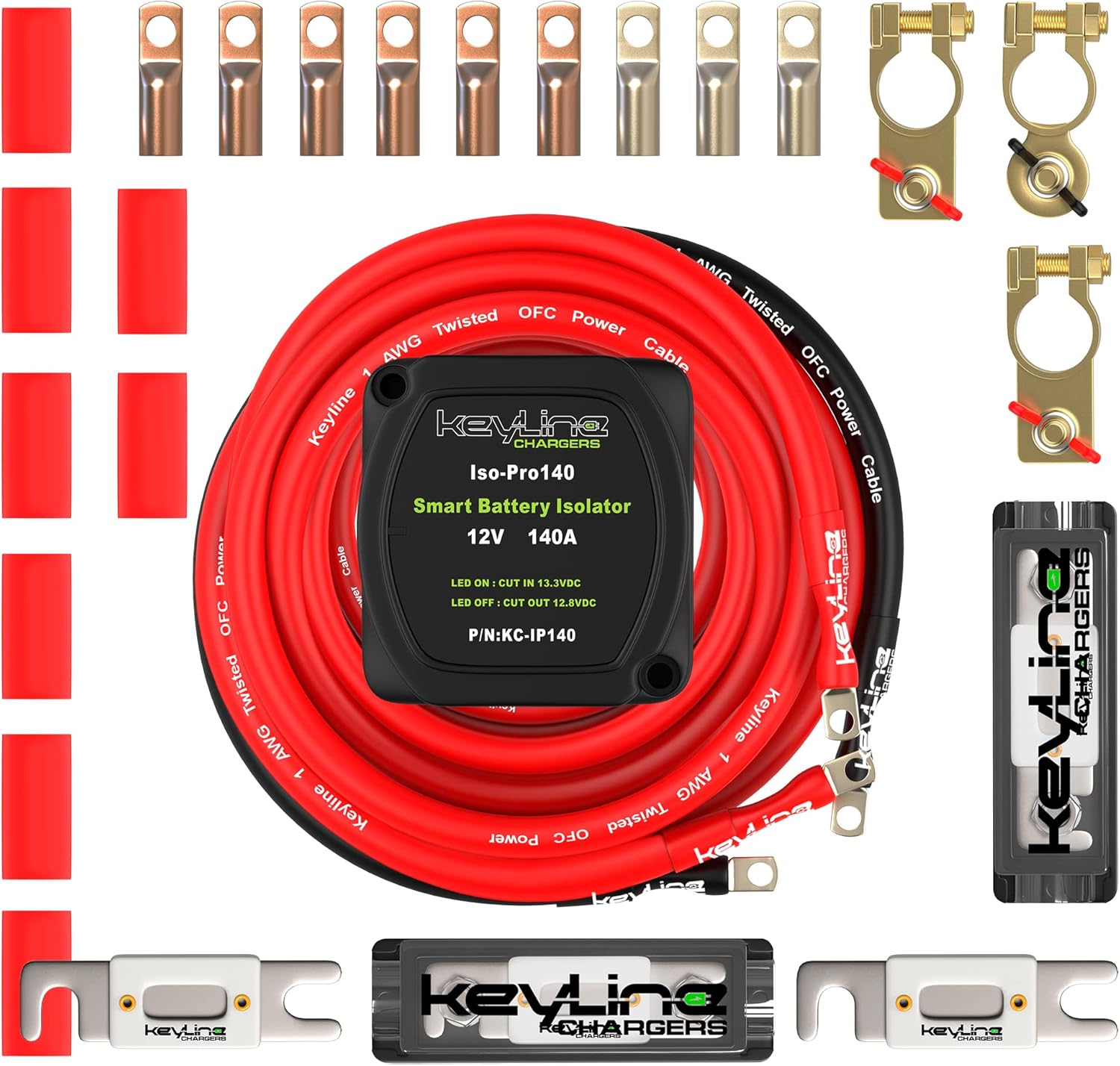 Dual Battery Isolator Kit 140 Amp Boat Battery Isolator