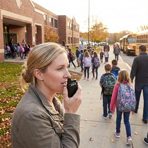 Miniatura 10 de Retevis RT22 Radio Bidireccional, Walkie Talkies Recargables de Largo Alcance (Paquete de 10) con Cargador de 10 Vías, Barra de Progreso de Carga,