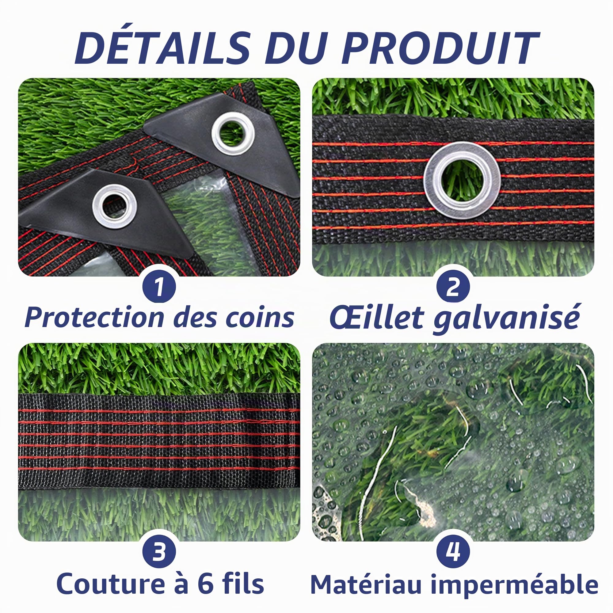 QOFLY 4X4M Bache De Protection Transparente Exterieur BâChe ImperméAble Jardin Transparente avec Oeillets Bache Remorque Haute Densité Bache Plastique pour Toiture