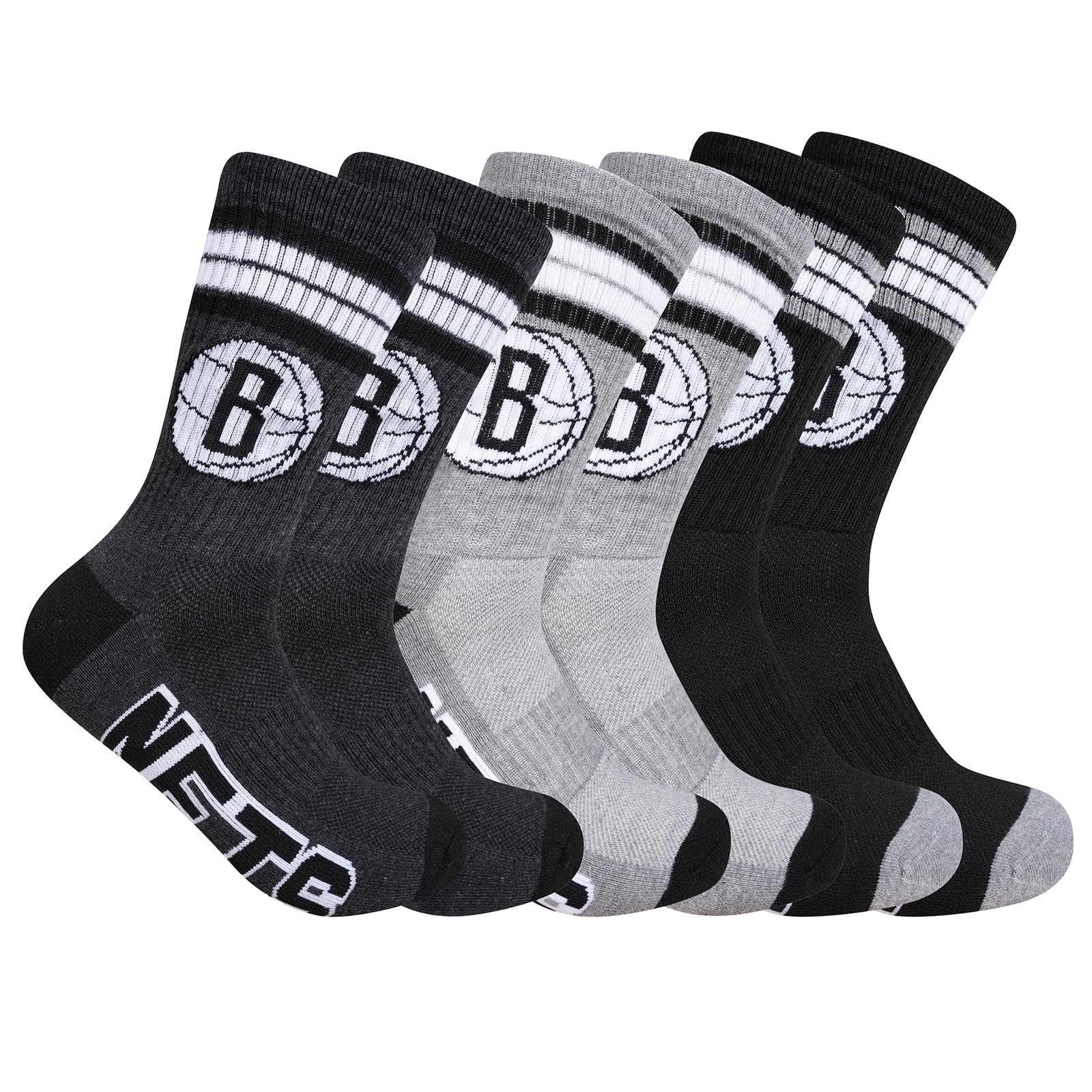 Ultra GameNBA mens Athletic Cushioned Crew Socks With Arch Compression for a Secure Fit