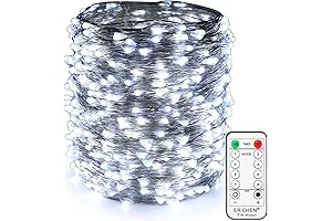 ER CHEN Fairy String Lights, 66ft 200 LED Starry String Light Wall...
