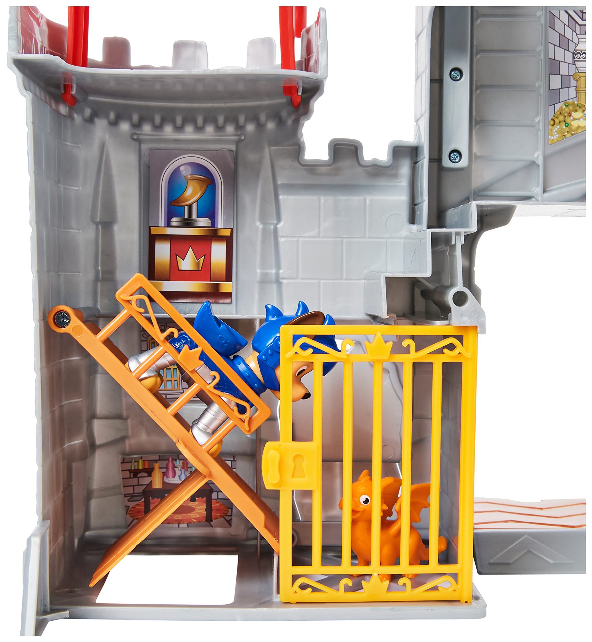 Paw Patrol, Castello Quartier Generale Rescue Knights, Set di gioco personaggio di Chase e accessori inclusi, Giochi bambini dai 3 anni in su