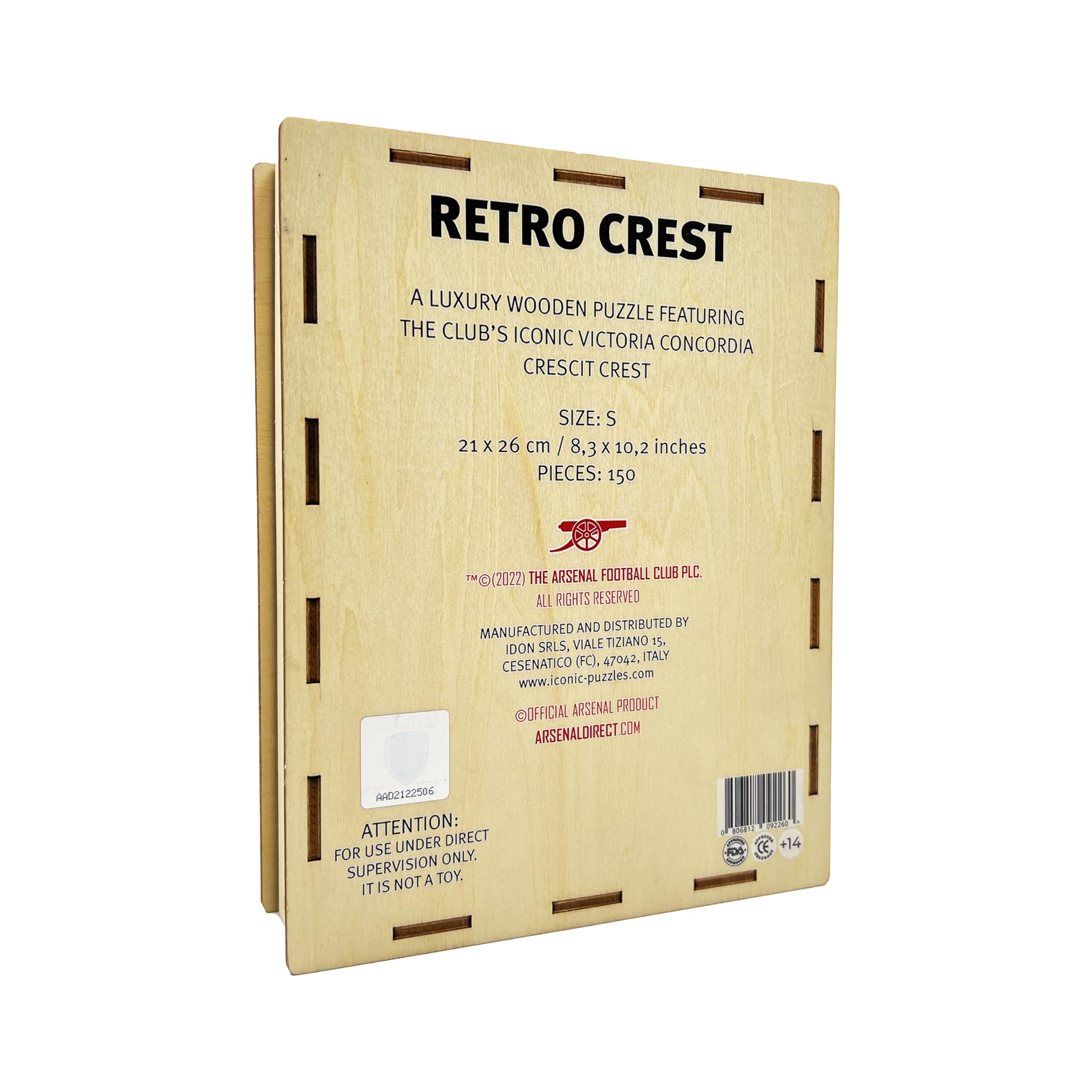 Iconic Puzzles, Arsenal Retro Logo, Officially Licensed Wooden Puzzle, 100% Sustainable, Gift for Adults and Children Size S - Image 2