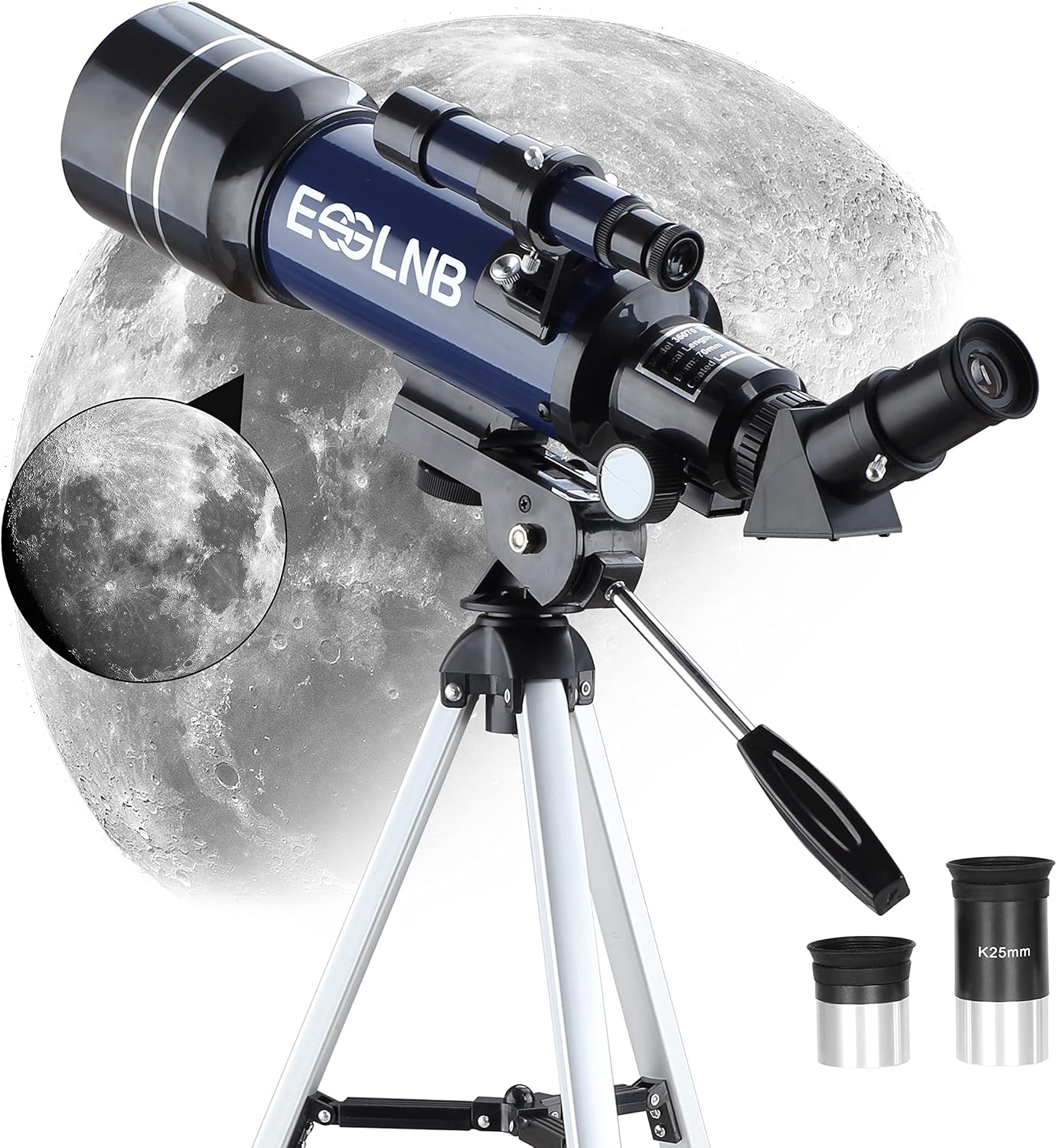 ESSLNB Beginner Telescope for Kids and Children 70mm Astronomical Refractor Telescopes Multi-Fully Coated Kids Telescope with Tripod