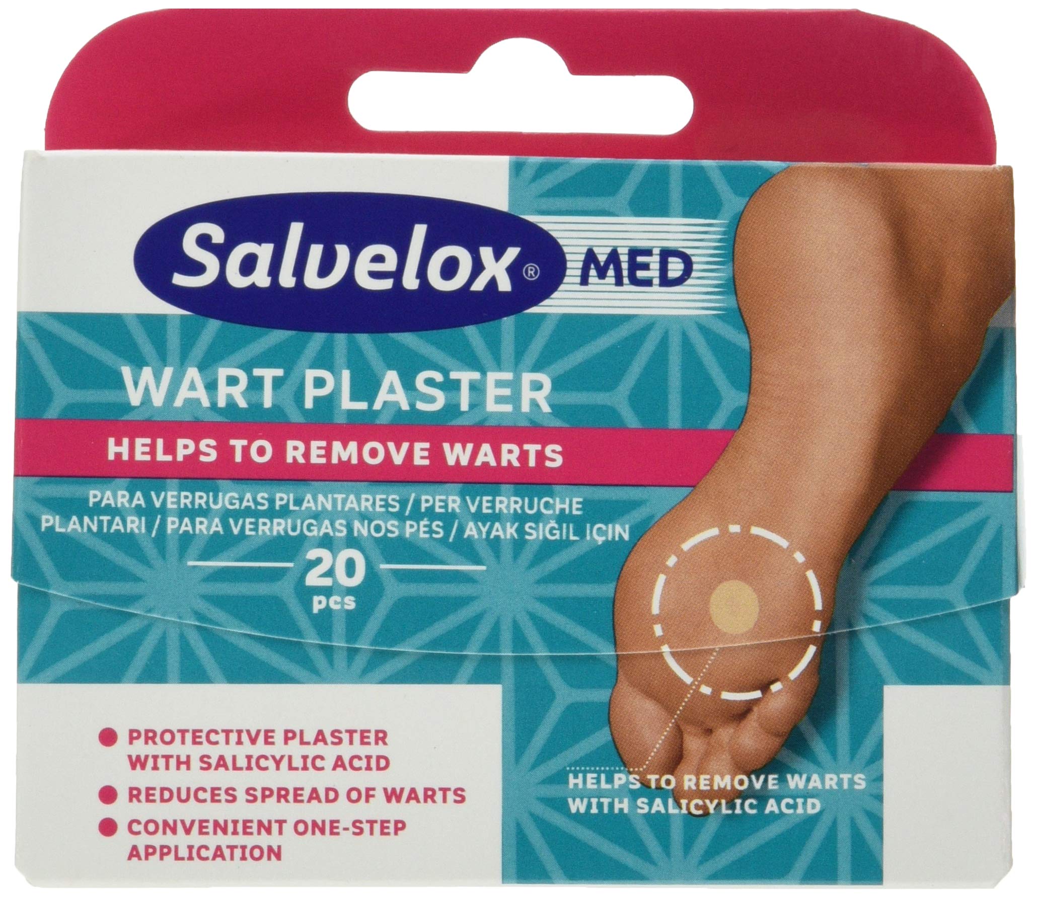 Salvelox Med Wart Plaster, Apósitos - 240 Unidades