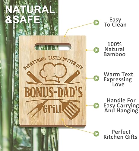 Miniatura 8 de Regalos para abuela, Día de la Madre, regalos de cocina de nietos, regalo de cumpleaños, tabla de cortar de madera con juego de utensilios de cocina