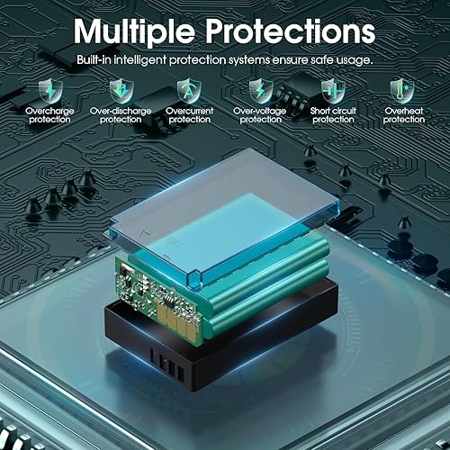 Miniatura 4 de FirstPower Paquete de 2 baterías LP-E12 compatibles con Canon EOS M50, EOS M50 Mark II, EOS M, EOS M2, EOS M10, EOS M100, EOS M200, SX70 HS, cámaras