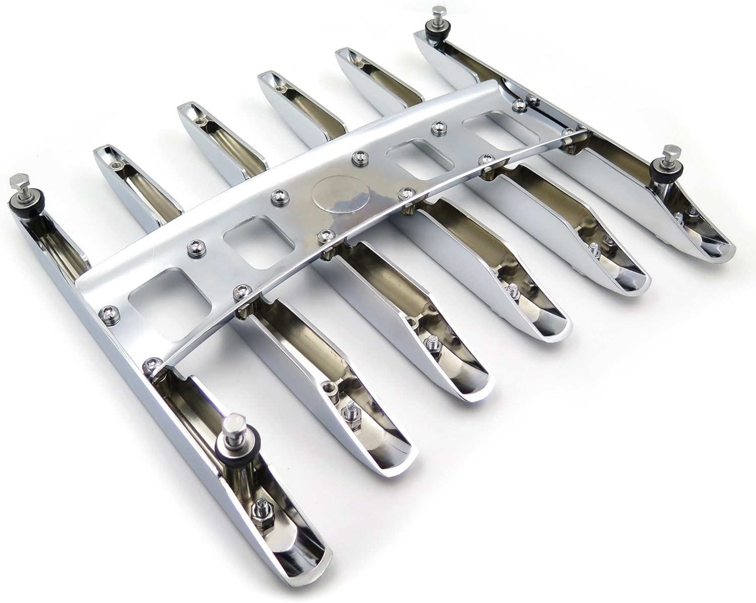 HONGK- Stealth Top Luggage Rail Rack Compatible with H-D Touring Tourpacks Tour Packs Chrome Skull [B06XJDPB5R]