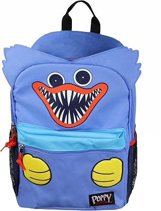 Mad Engine Mochila Poppy Playtime Huggy Wuggy de 45,7 cm com design de personagens, sacola multiuso com orelhas 3D por Artista não identificado — capa do álbum