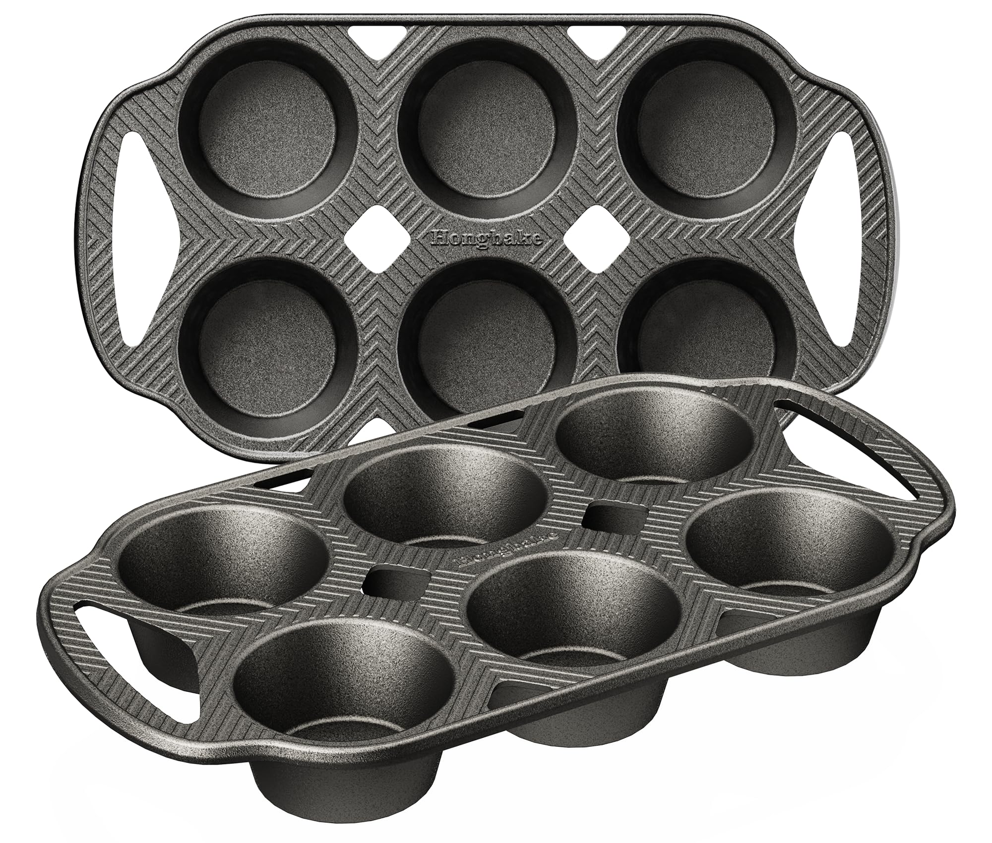 HONGBAKE Everline Collection Cast Iron Muffin Pans