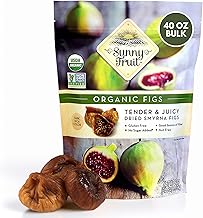 Sunny Fruit Soft Organic Turkish Dried Figs, 2.5 Pound Bulk Bag | No Preservatives, No Sugar Added | Healthy, Naturally Sweet Snack | Whole Dried Fruits | ORGANIC, NON-GMO, VEGAN, HALAL, KOSHER