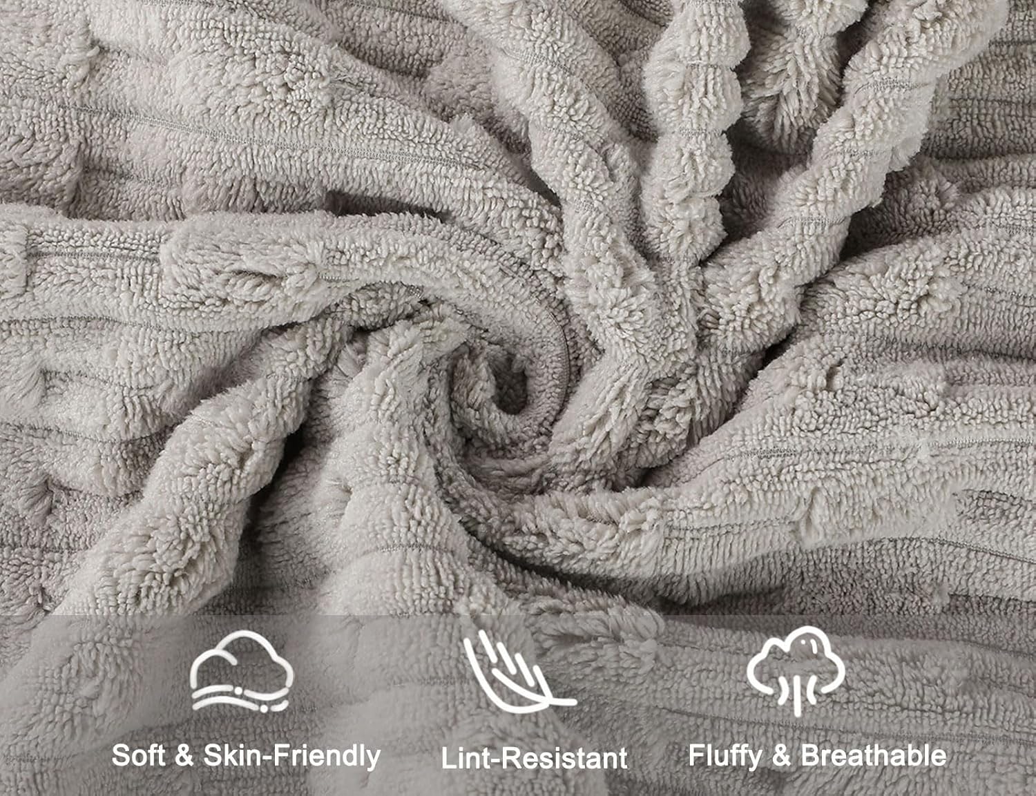 Bathroom Towels Set - 3 Pack - 14 x 29 Inches Lightweight Small Extra-Absorbent Face Cloths and Soft Stripe Fingertip Towel for Bathroom, Guest Room, Children (Grey+Blue+Pink) - Image 5