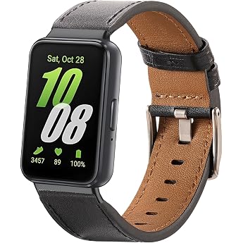 Compatible with Samsung Galaxy Fit 3 Wristband Leather Bracelet Compatible with Samsung Galaxy Fit 3 Bracelet Women Men