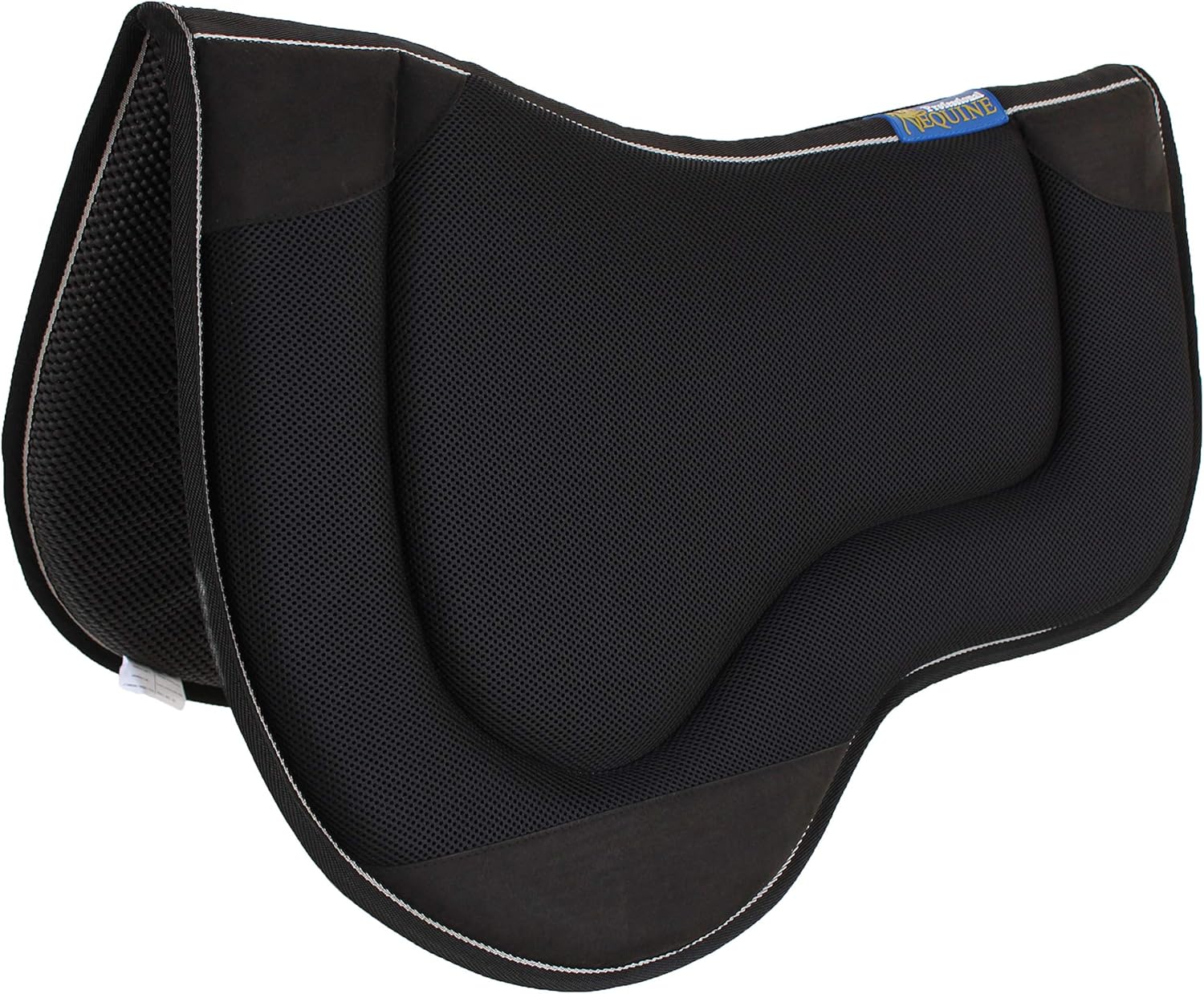Horse English Western 27"x19" Endurance Contoured Neoprene Treeless Saddle Pad Black 39189
