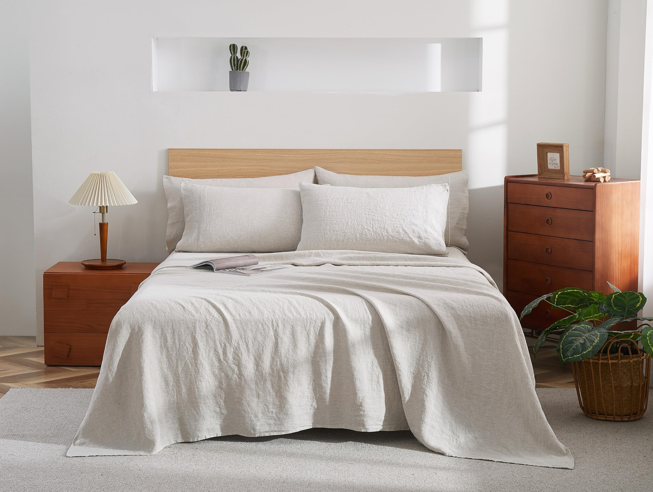 AORISSI 100% French Flax Linen Sheet Set