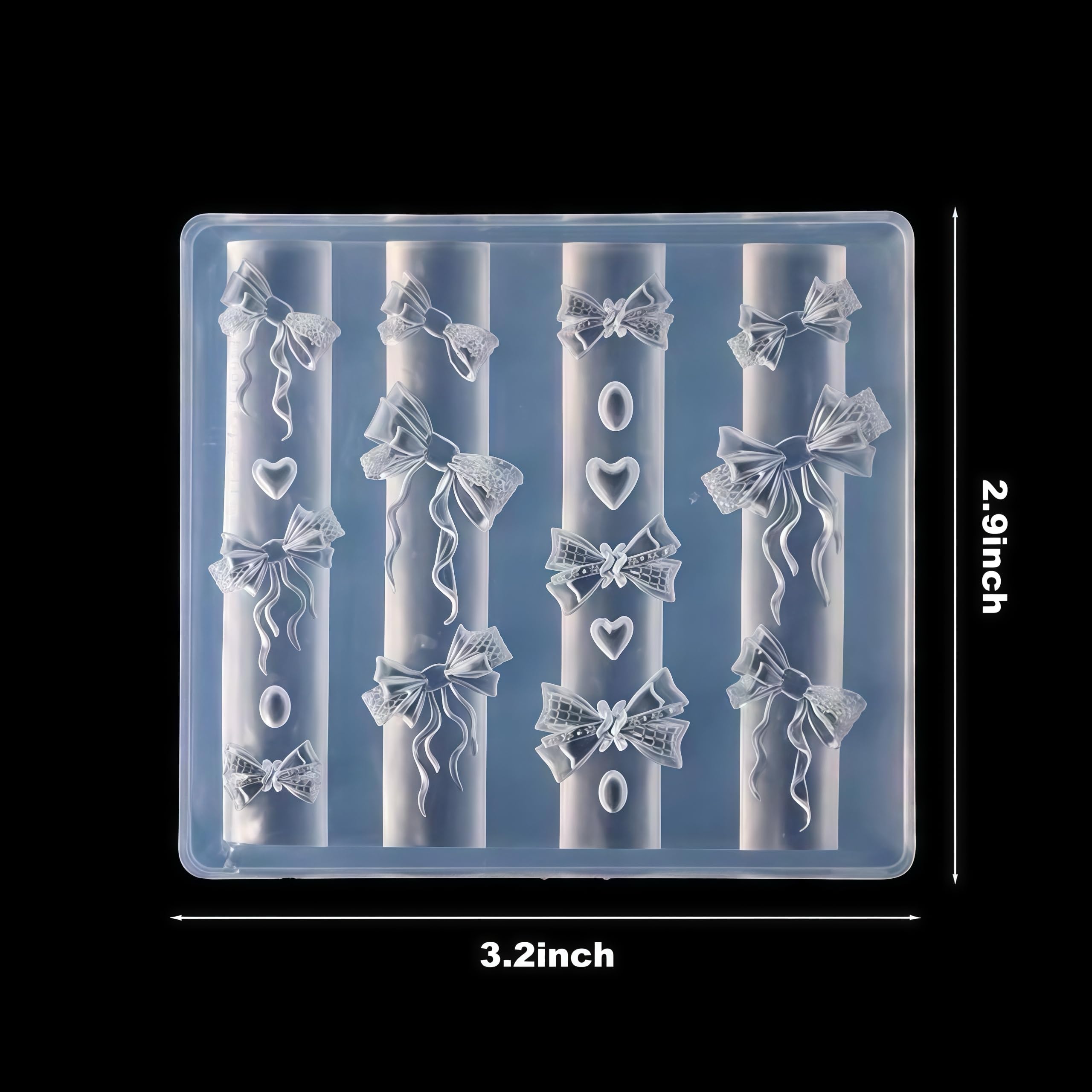 Accessori per Unghie Gel 3D Resina Forme di Rose Strumenti in Seta Fiocchi Farfalle per Nails