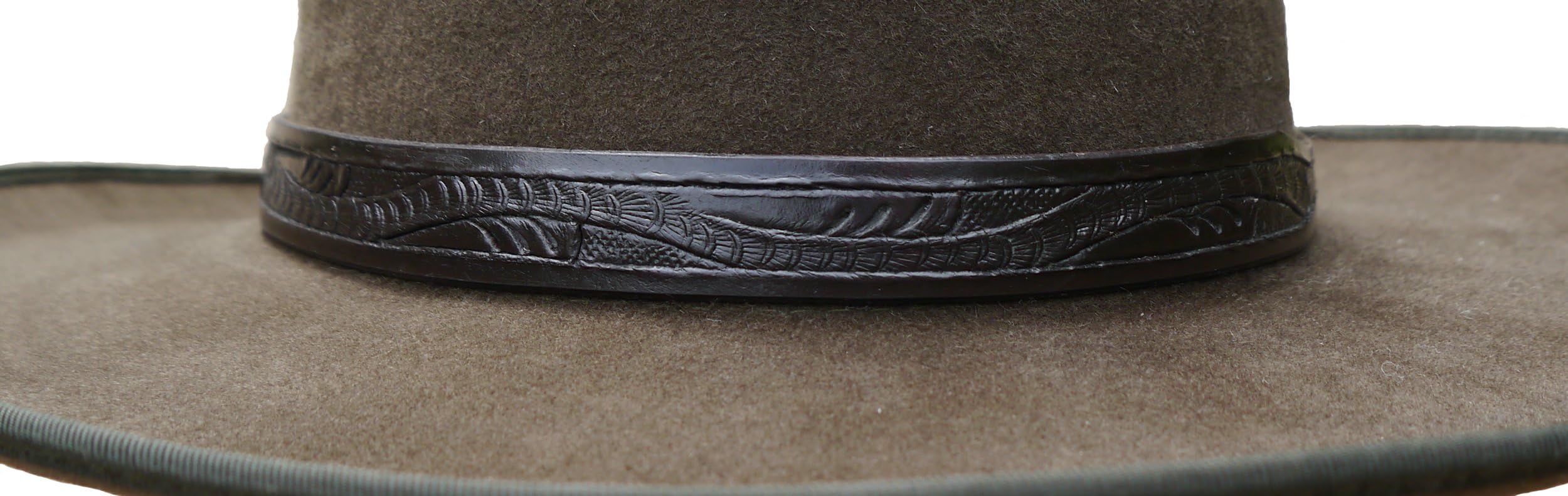 Clint Eastwood Spaghetti Cowboy Western Leather Hatband - Dark Brown - Great Gift
