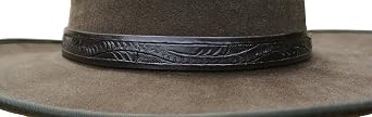 StraightLine Clint Eastwood Spaghetti Cowboy Western Leather Hatband, Dark Brown