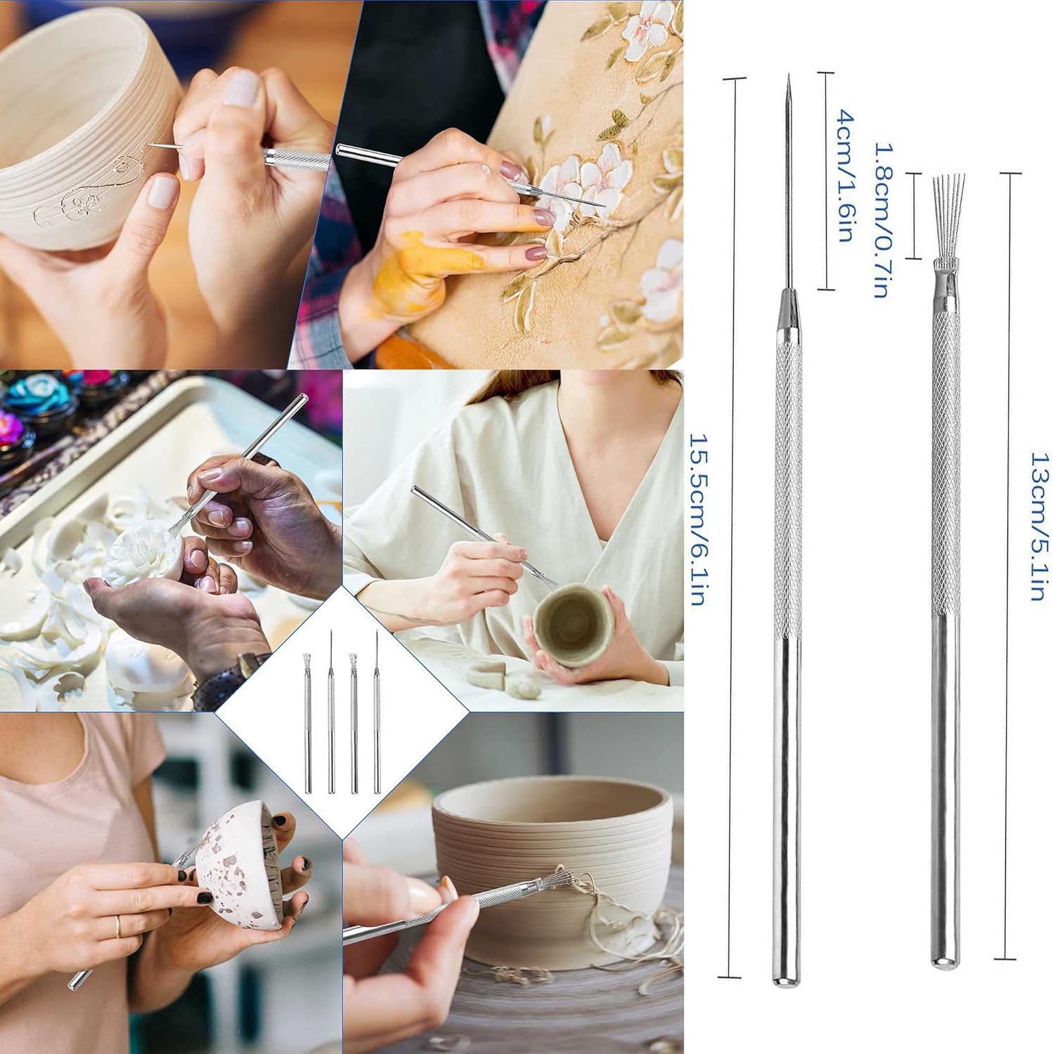 Langqun Polymer Clay Tools Set,27pcs Pottery Tools Kit,Dotting Tools,Ceramic Supplies for Kids and Adults,Sculpting,Modeling,Shaping