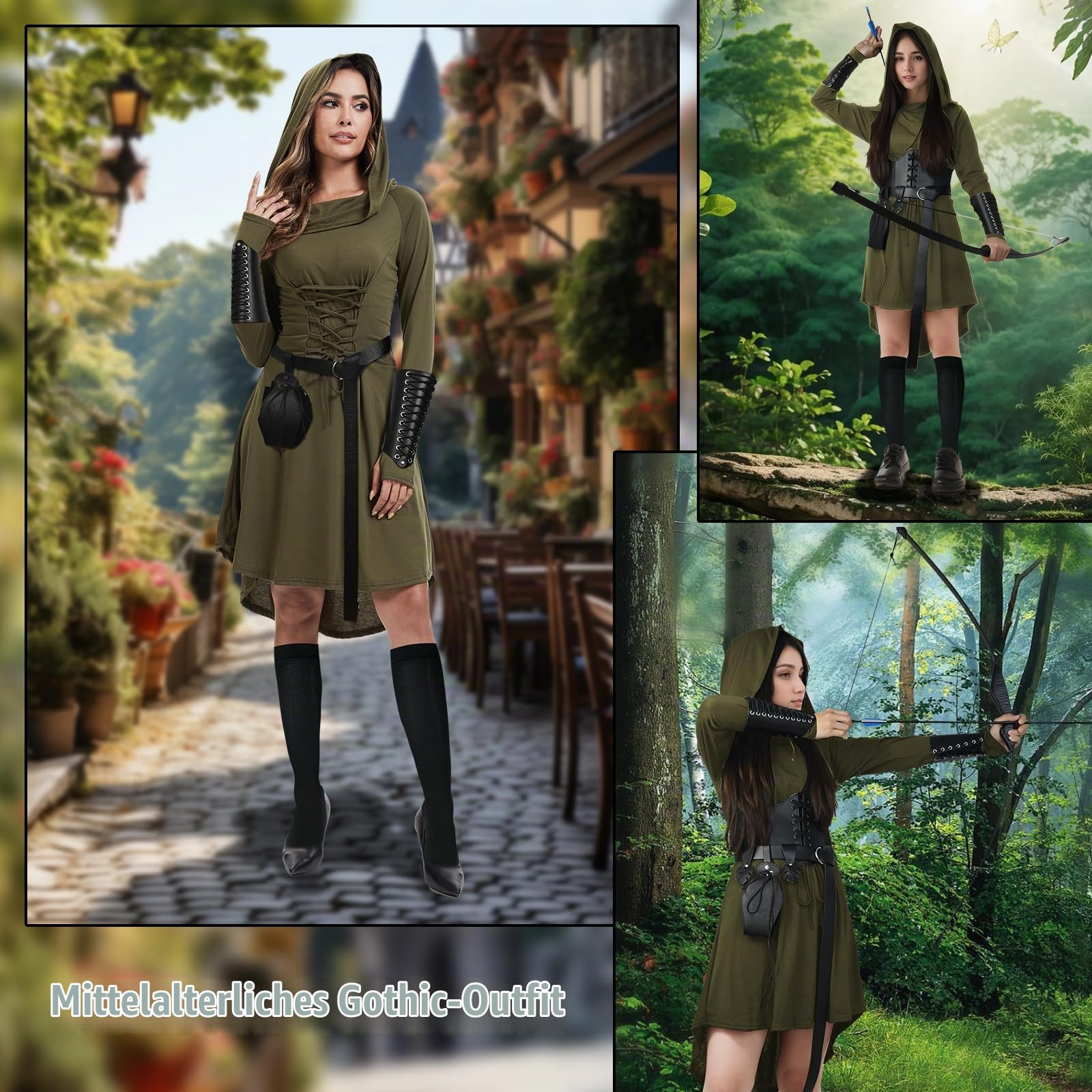 Mittelalterliches Renaissance Kostüm für Damen