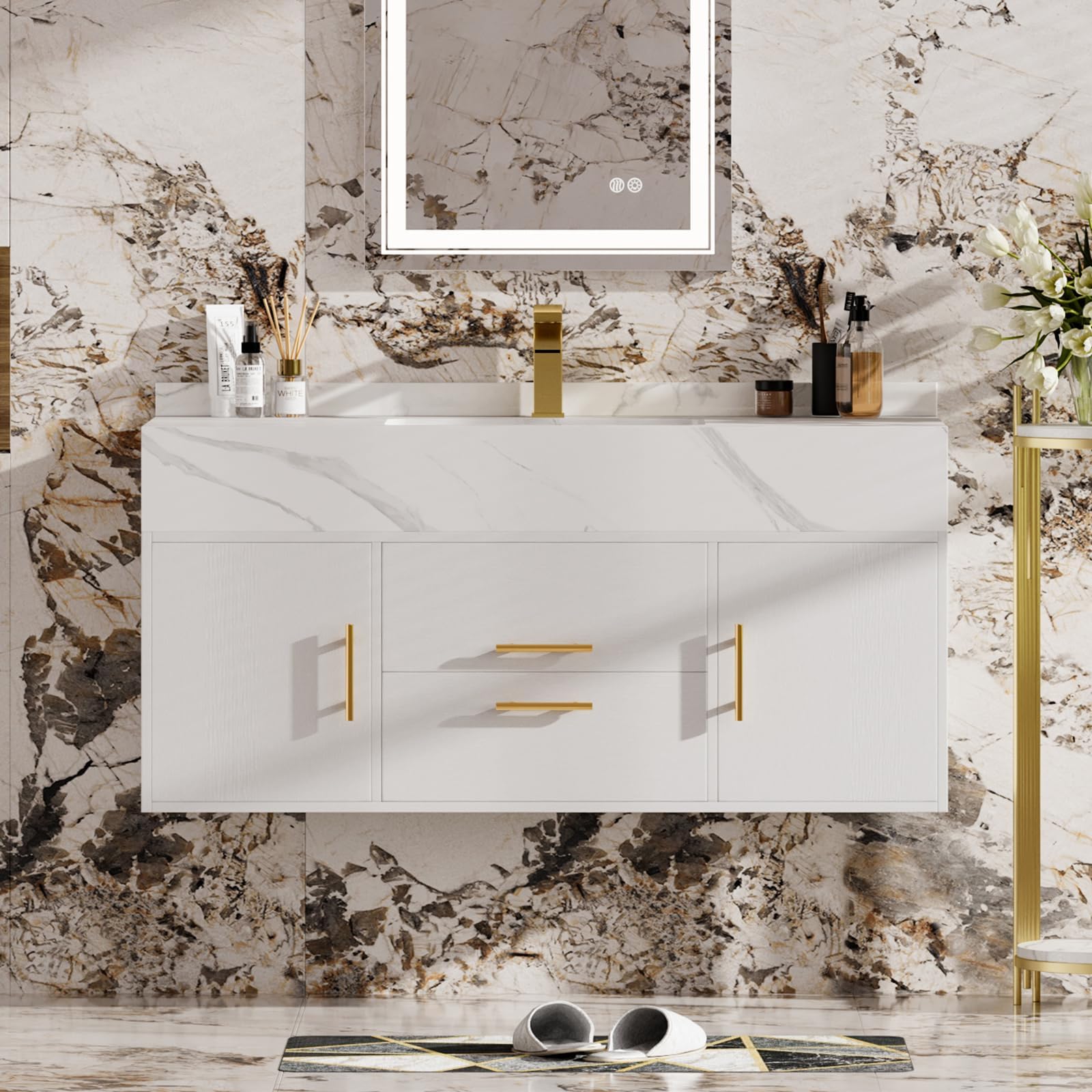 トップス COMFORTABLE REASON Floating Modern Amazon.com: homary 39.4 inch Floating Bathroom Vanity with Single