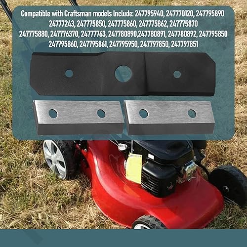 Miniatura 5 de 781-0490 742-0571 981-0490 Kit de cuchillas trituradoras compatible con MTD Troy-Bilt Craftsman 981-0490 781-0490 942-0571 742-0571