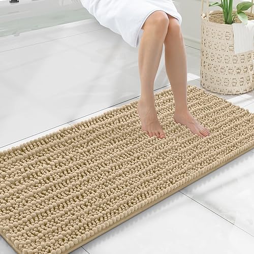 Miniatura 175 de Smiry Alfombras de Baño 24 x 16 pulgadas, Tapetes de Baño de Chenilla Extra Suaves y Absorbentes, Respaldo de Goma Antideslizante, Lavable a Azul