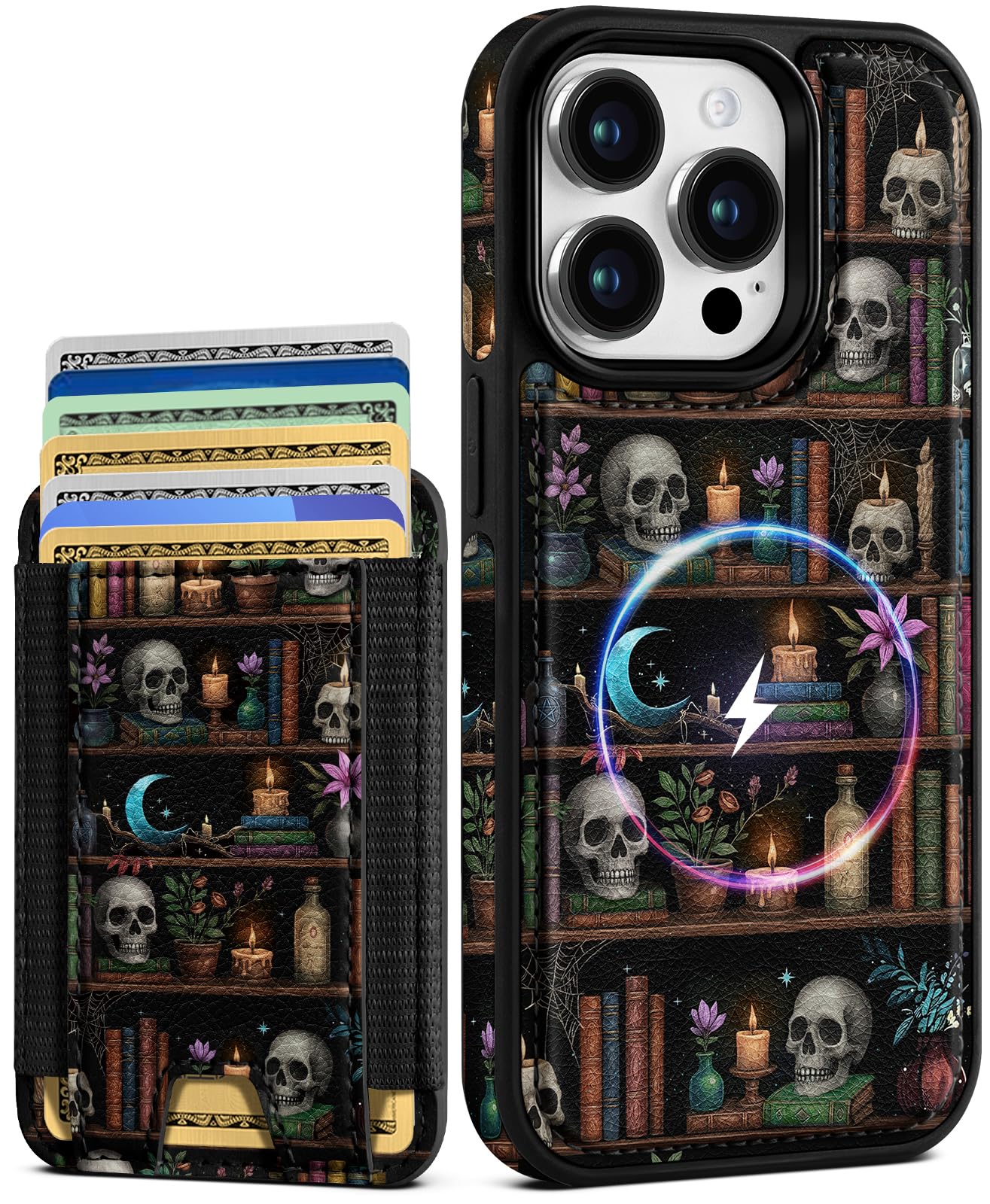 Funda cartera para iPhone 12 Pro Max Shorogyt con tarjetero Magsafe desmontable 7