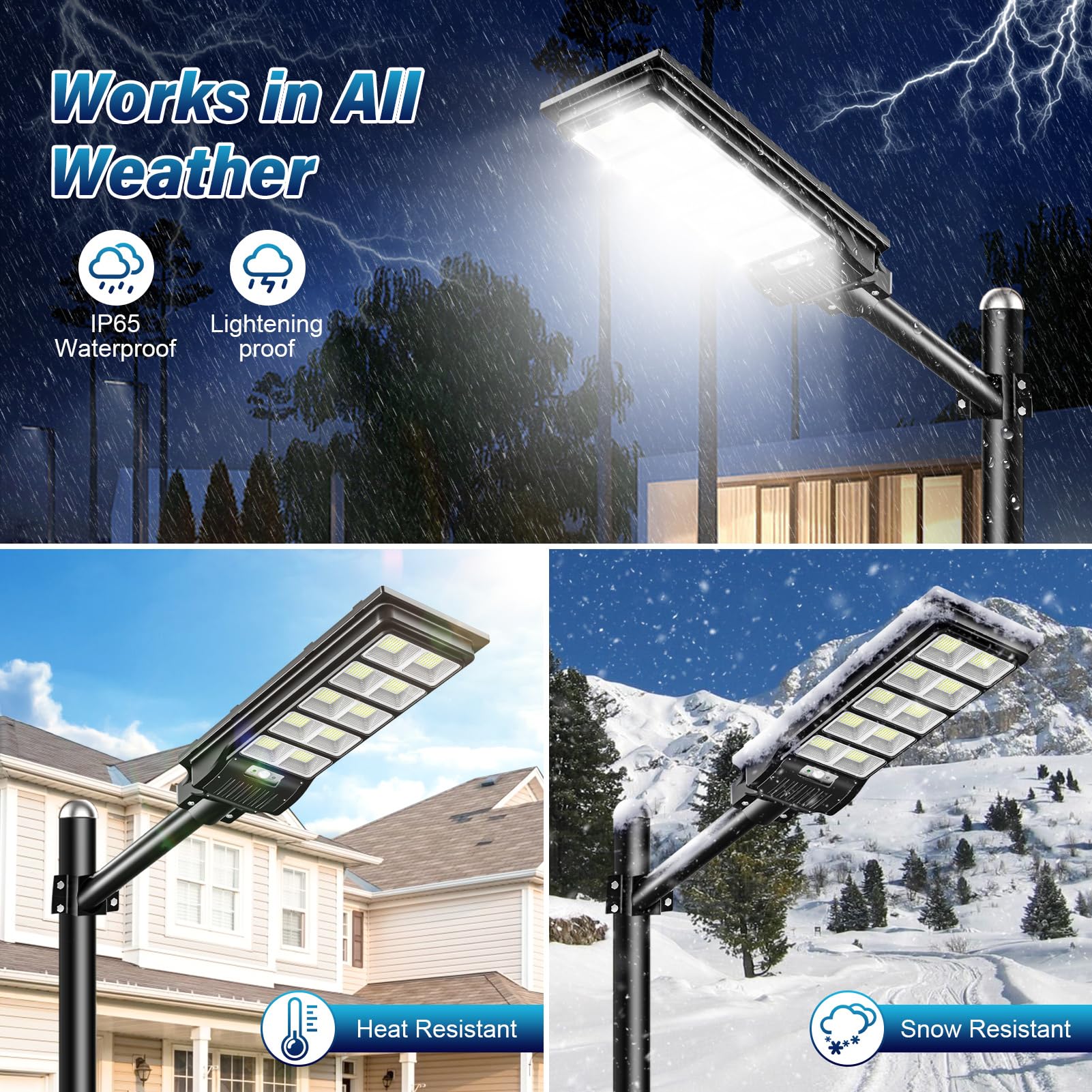 Viugreum 2 PACK 400W LED Solar Straßenlaterne mit Fernbedienung 720 LED 6500K Straßenlampe Wandleuchte mit Bewegungsmelder Sensor IP65 Wasserdicht Außen Straßenleuchte Wegeleuchte Freien