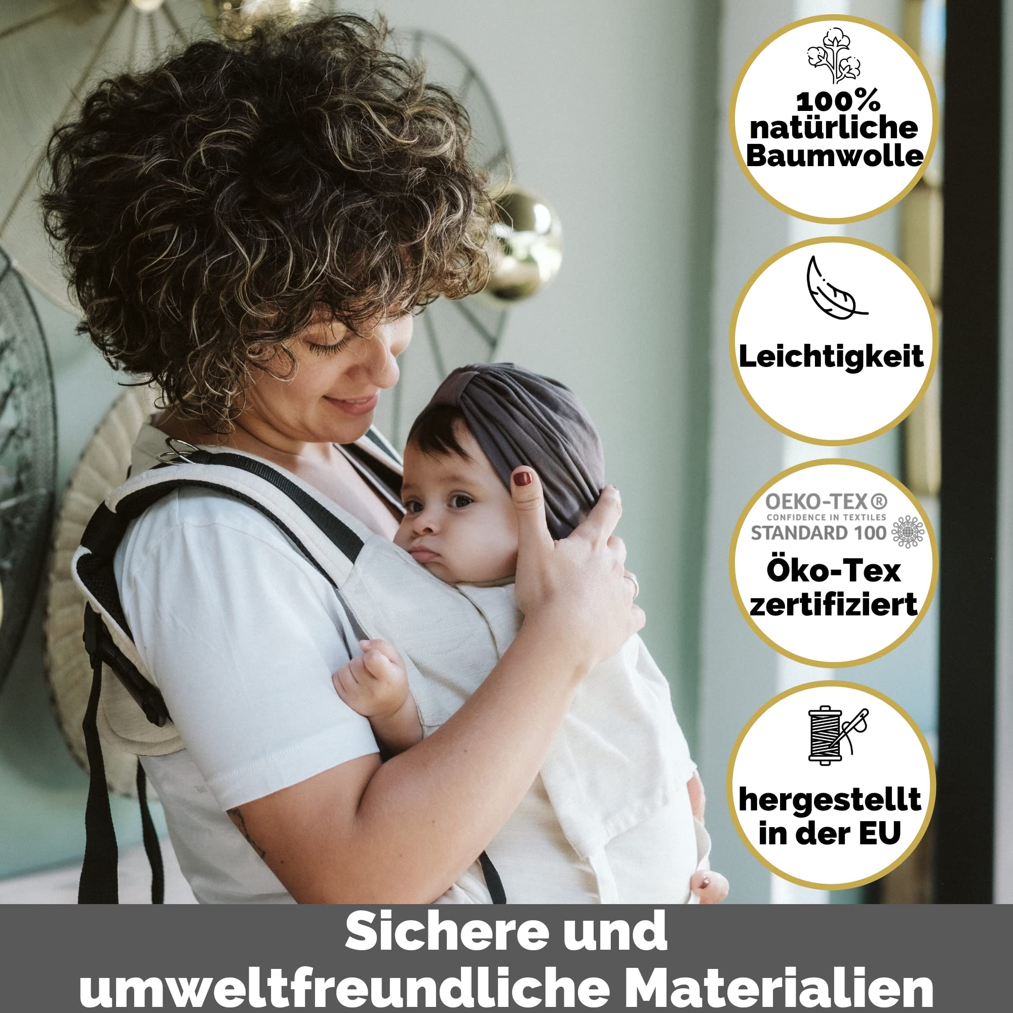 Amarsupiel - Babytrage Ergonomisch Von 4 bis 6 Monaten bis 3 oder 4 Jahre - Bequem und Einfach Anzupassen - Tragetuch aus Baumwolle - Organisch & Atmungsaktiv - Kindertrage Rucksack - Baby Carrier