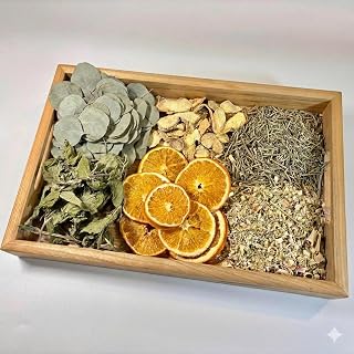 Healing Herbs Simmer Pot Potpourri with Eucalyptus, Rosemary, Ginger, Orange, Lemongrass and Mint, Electric Simmer Pot Mix for Stove Potpourri Gifts for Holiday, Christmas, Halloween