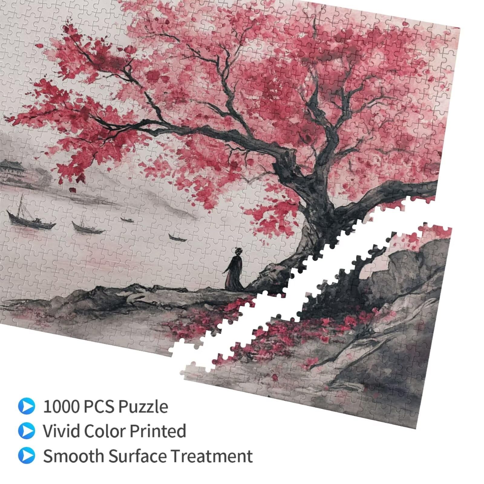 Puzzles Árbol 2000 Adultos, Puzzle Lago 2000 Piezas Adecuado para Principiante, Juegos Divertidos/Coloridos Entretenimiento Familiar, Pasatiempos Creativos Adultos Mujer Decoracion Regalos 1T-148