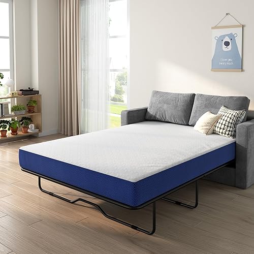 Miniatura 17 de Colchón King de 14 Pulgadas, Colchón de Espuma Viscoelástica de Firmeza Media con Funda Extraíble Lavable Cama de Gel Refrescante en una Caja, Azul